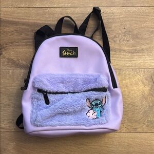 Disney Purple Backpack purse Fuzzy Front
